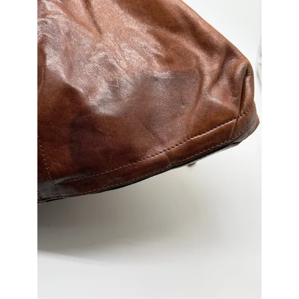 Kooba Hobo Bag Womens Large Brown Leather Multi Zip Slouchy Shoulder Bag - Image 13