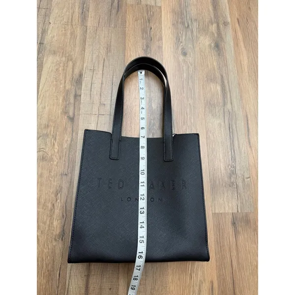 Ted Baker London The Icon Black Mini Tote Bag NWT Logo‎ Embossed - Image 9