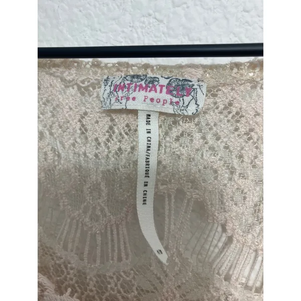 Free People Intimately Delicate Romantic Softgirl Feminine Ivory Lace Slip Dress - Image 4