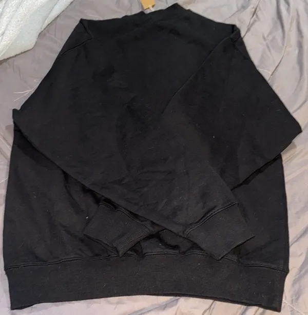 Boyfriend Fleece Crew Neck Pullover 'Onyx' - Image 5