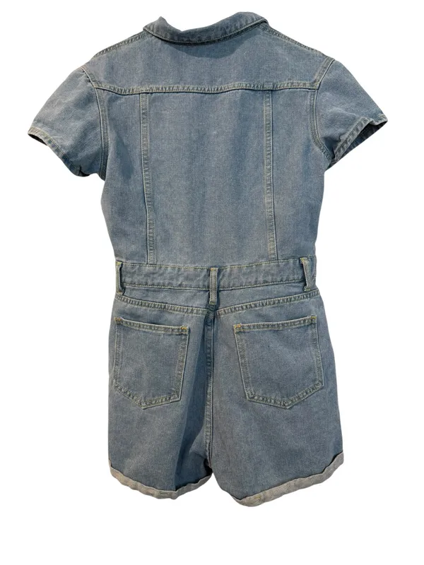 Denim Romper Blue Size M - Image 7