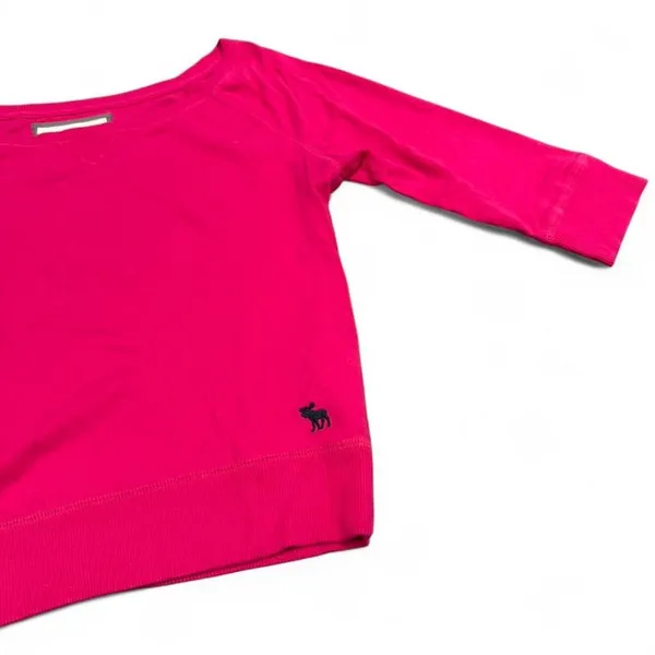 Abercrombie & Fitch pink 3/4 sleeve top - Image 2