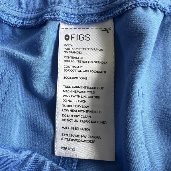 Figs High Waisted Zamora Joggers Sz XLP Ceil Blue Hospital Uniform Nurse Medical - Image 7