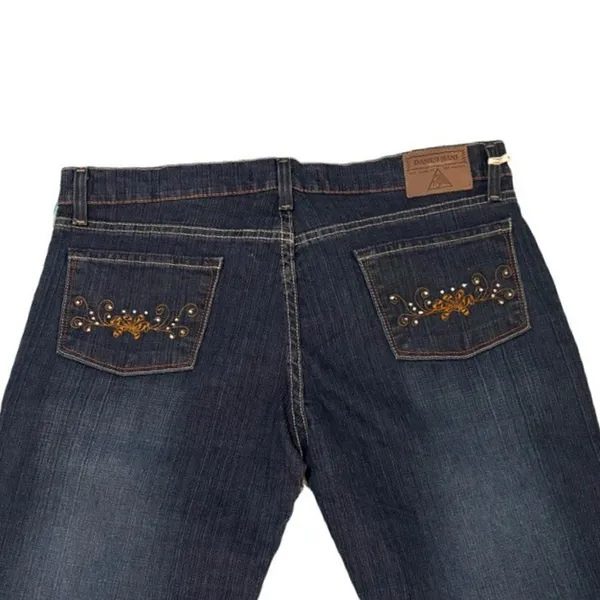 Danesi Boot Cut Jeans Bedazzled Mid Rise 90s NWT Festival Hippie Juniors 11 - Image 3