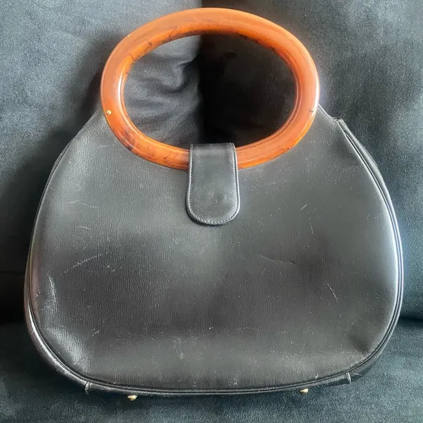 Vintage 80s Handbag 👝 Black - Image 4