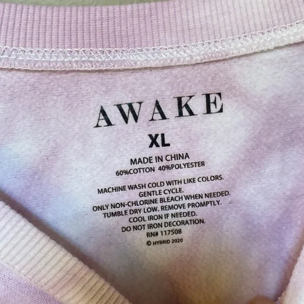 Awake “Good vibes only” tie dye boho crewneck sweatshirt - Image 3