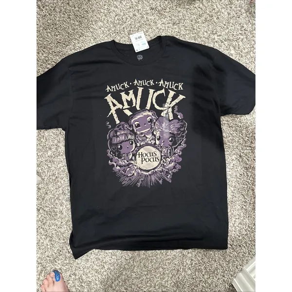 Disney Funko Pop Hocus Pocus Amuck Amuck Amuck Black Graphic Tee Shirt XL NWT - Image 6