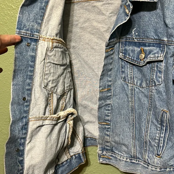 Vintage Old Navy Denim Jean Jacket 90s Y2K Unisex XL - Image 5
