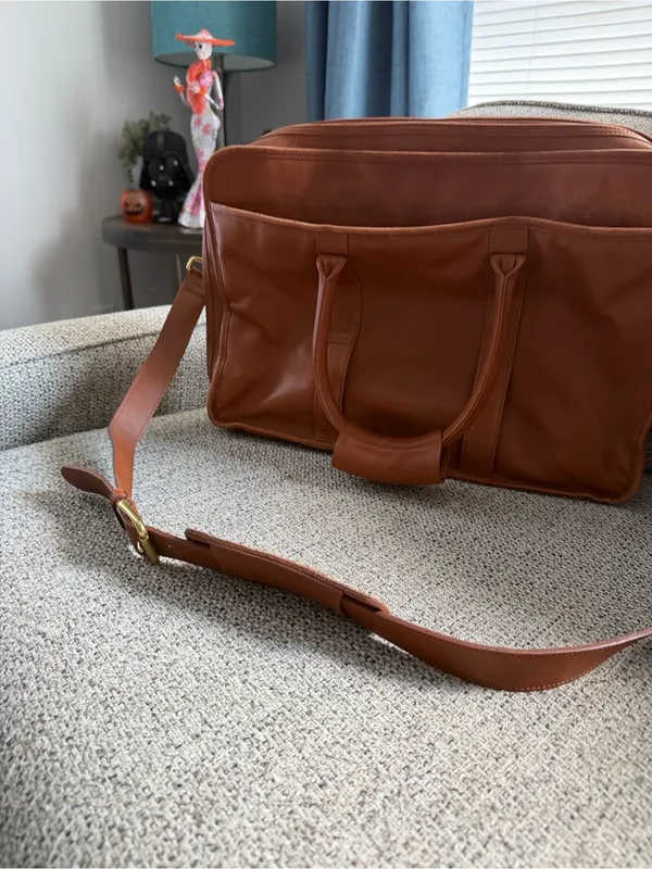 Vintage 1996 Coach 5181 Brown Leather Briefcase Messenger Bag - Image 10