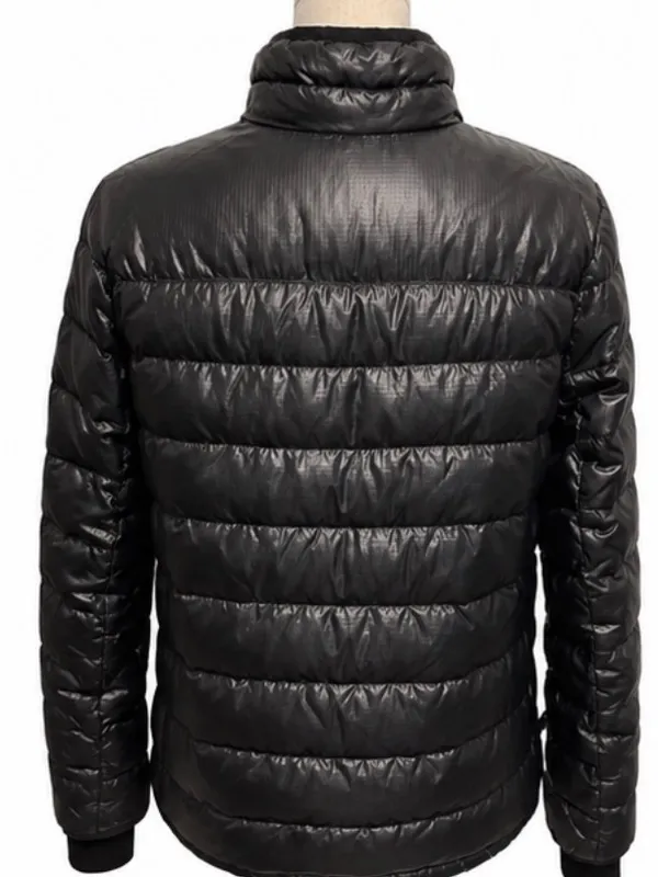 J.Crew Black Lightweight Down Puffer Jacket Quilted Zip Size M - Image 3