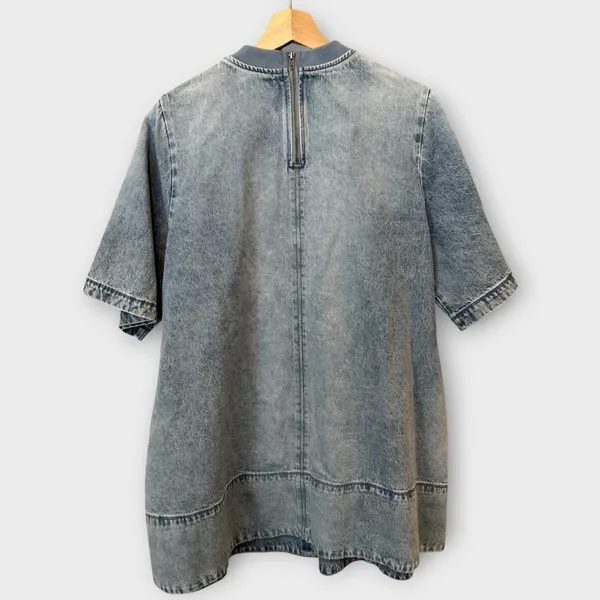 Free People Harlow Denim Minidress Size Small - Image 6