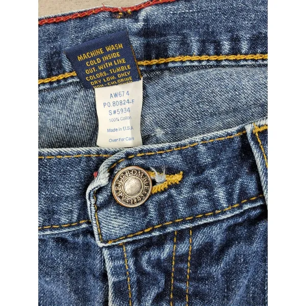 Vintage Abercrombie & Fitch Jeans Size 6S Flare Low‎ Rise Bootcut USA 90s Y2K - Image 3
