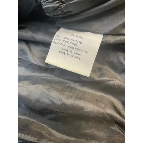 Black Bear Women's Blue Hooded‎ Jacket Snap Button Up Puffer Coat Size 12 - Image 5