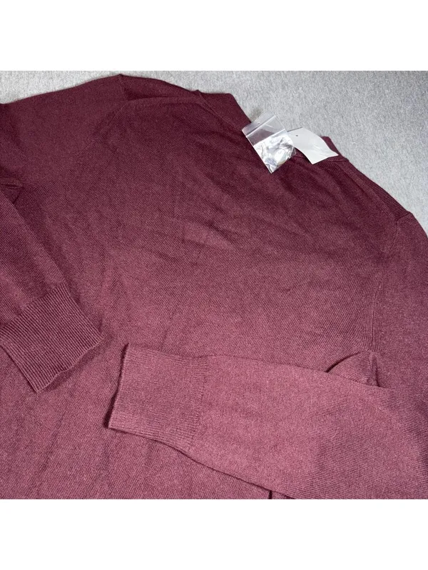 J Crew Mercantile NEW Wool Tri-Blend Button-Up Sweater Burgundy Woman’s XS - Image 6