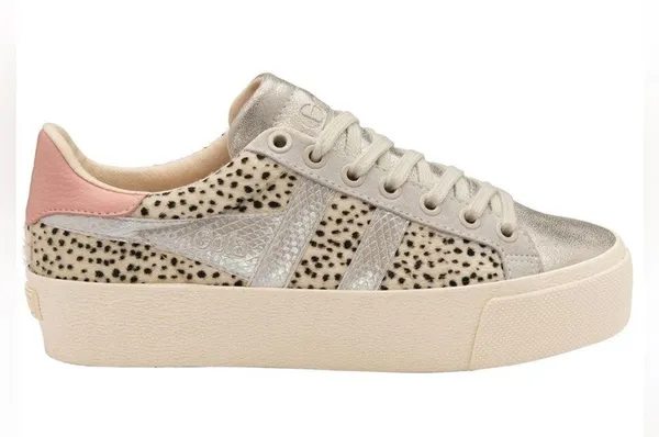 Gola Orchid orchid platform tropic cheetah, silver and pink sneakers size 7 - Image 12