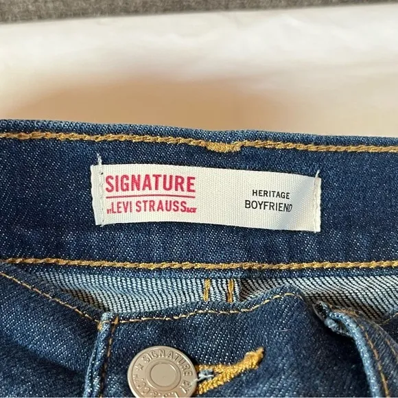 Levi’s Signature Heritage Boyfriend Jeans Womens Size 10 Medium‎ Wash High Rise - Image 5