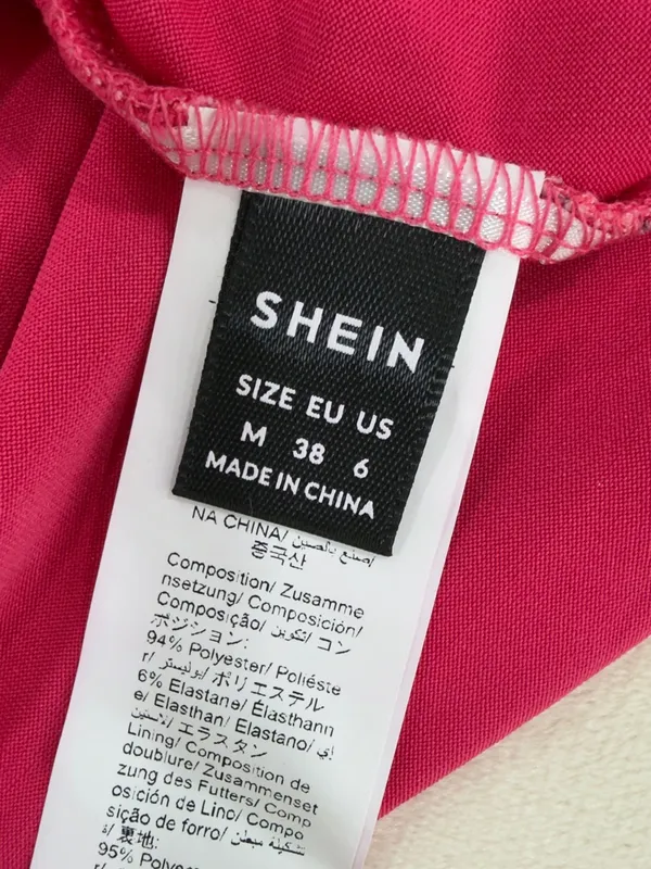 SHEIN Hot Pink Tagged Dress - Image 7