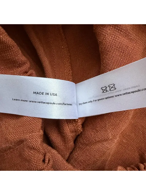 Vetta Capsule The Wide Leg Crop Pants Terracotta Orange Women's Size Small - Image 6