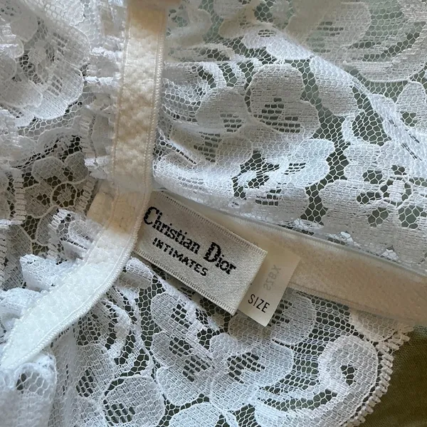 Vintage Christian Dior Intimates Lace Wedding Garter Belt One Size - Image 3