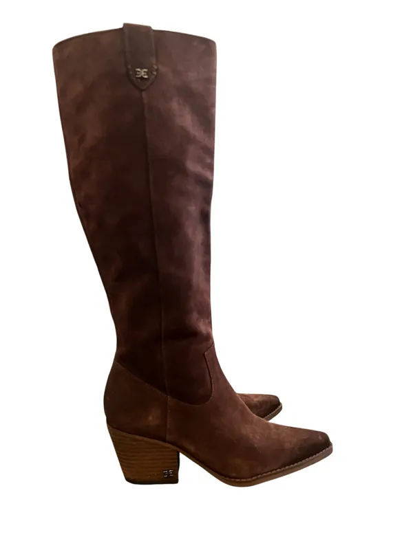 Sam Edelman Woods Cafe Noir Suede Knee-High Boots Size 8M NWOB Sold Out - Image 2