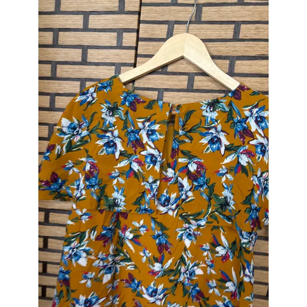 Entro Gold Floral Dress Size Medium‎ - Image 6