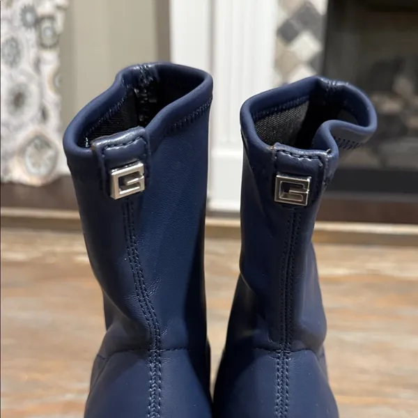 New Guess Women's Caballa Platform Block‎ Heel Boots Blue Size 6 Whimsigoth - Image 7