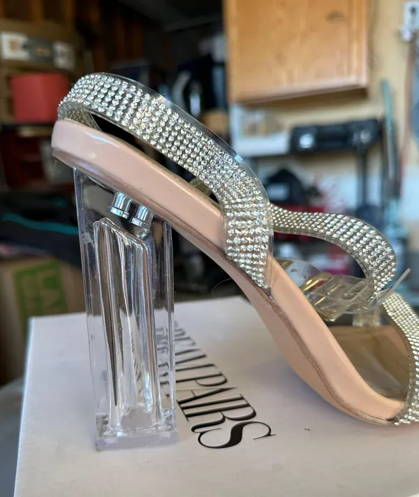 Rhinestone Heels Size 7.5 - Image 3