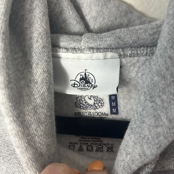 Disney Mickey Mouse Est 1928 Gray Hoodie Unisex Medium Vintage Graphic - Image 3