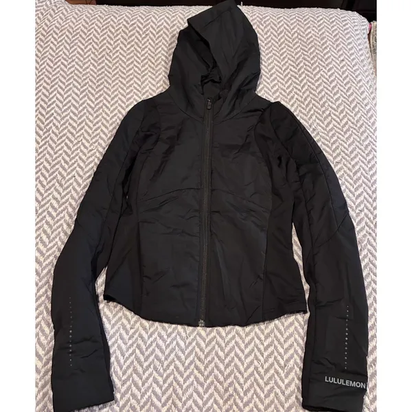 Lululemon Push Your Pace Jacket Size 6 Black Hiking -LW4BZFS BLK EUC - Image 8