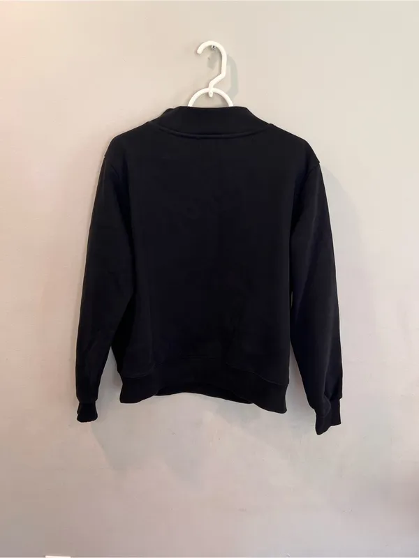 Parke Varsity Mockneck Black Sweatshirt Size S/M - Image 4