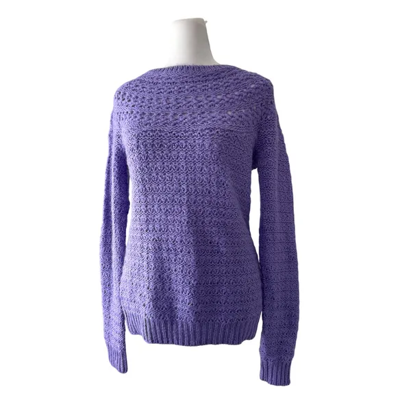 Lauren by Ralph Lauren Purple Alpaca Wool Pullover Sweater - Image 3