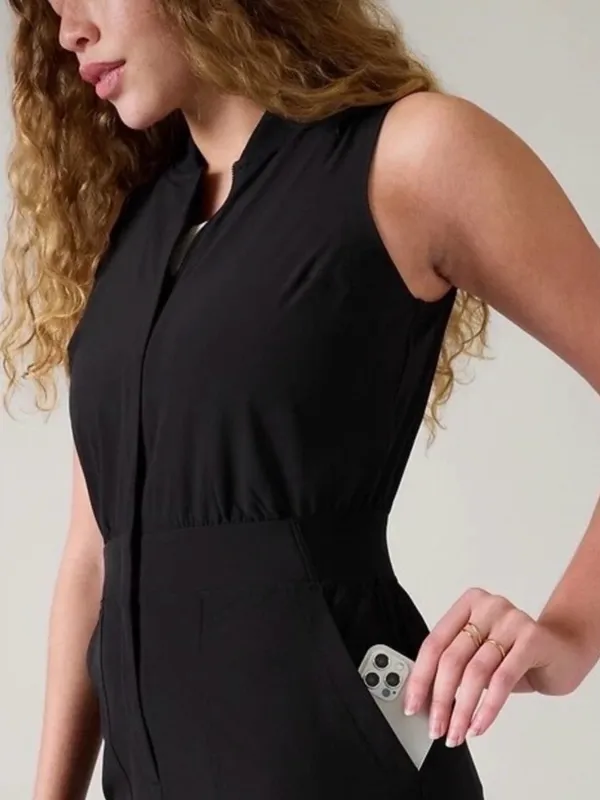 Athleta Sleeveless Brooklyn Utility Romper - Image 7