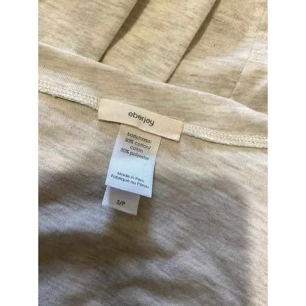 Eberjay Beige Sadie Stripes Slouchy Long Sleeve Shirt S - Image 5