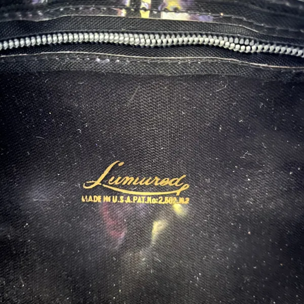Vintage Lumured Navy Blue Luma Mesh Crossbody Clutch Frame Handbag Evening Bag - Image 5