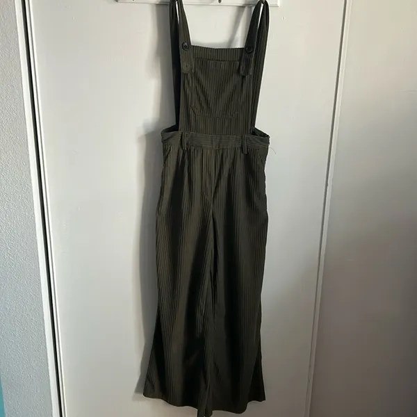 Cider Corduroy Adjustable Button Strap Casual Relaxed Backless Overalls - Image 2