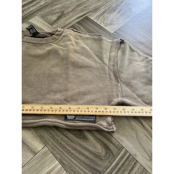 Alphalete Women's Terry Oversized Crop Pullover - Smockey Quartz , Size Small - Image 3
