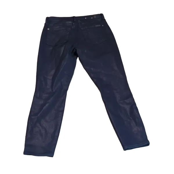 7 For All Mankind Blue Coated Ankle Jeans Size 28 - Image 8