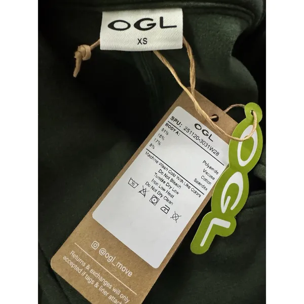 NWT OGL DoubleWarm Convertible Collar Buttoned Coat Size XS Evergreen - Image 9