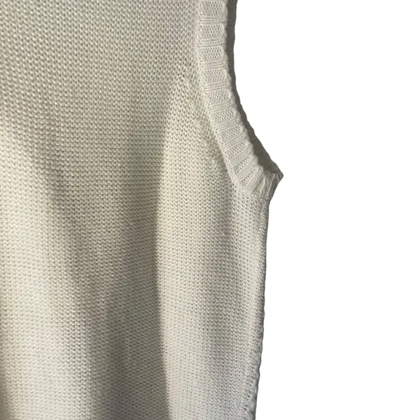 Yarn Art Size‎ Small Ivory Cable Knit Fisherman Toggle Buttons Sweater Vest - Image 5