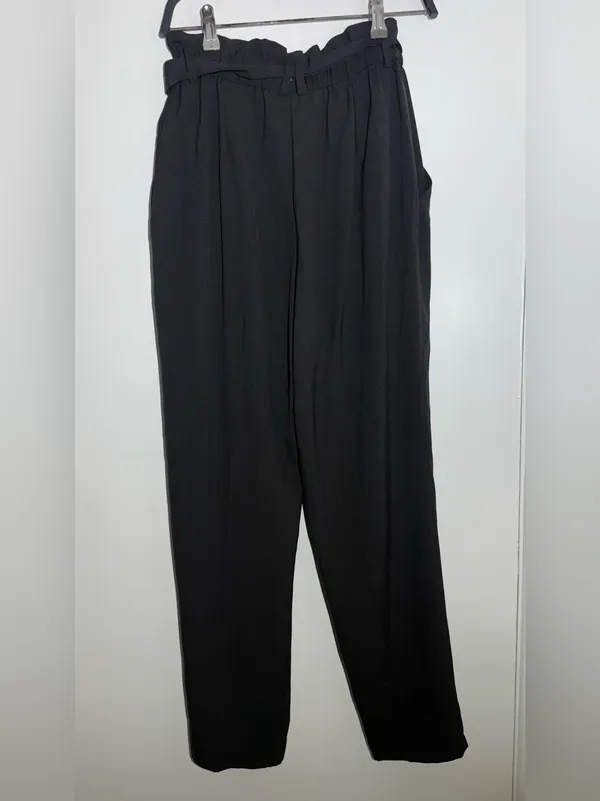 H&M Black Pleated Dress Pants - Image 2