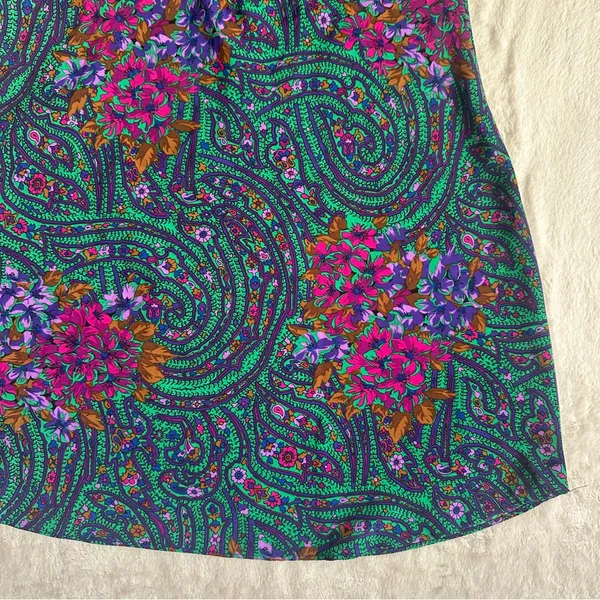 Victoria’s Secret Gold Label Paisley Floral Lace Slip Dress Size Medium - Image 8