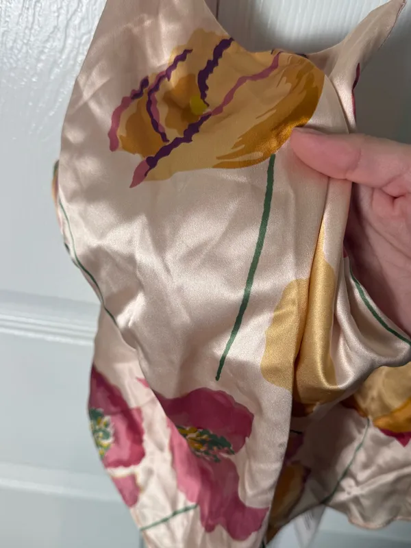 Reformation Jeany Silk Top in Viviana 10 - Image 3
