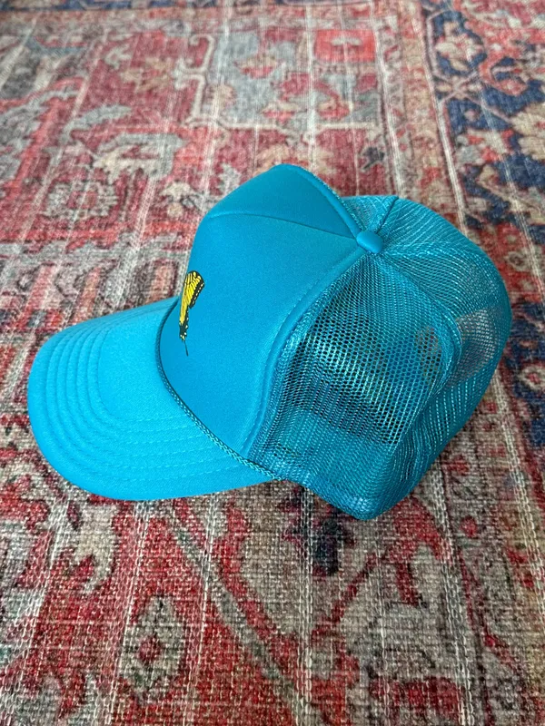 Urban Outfitters Blue Butterfly Trucker Hat - Image 3