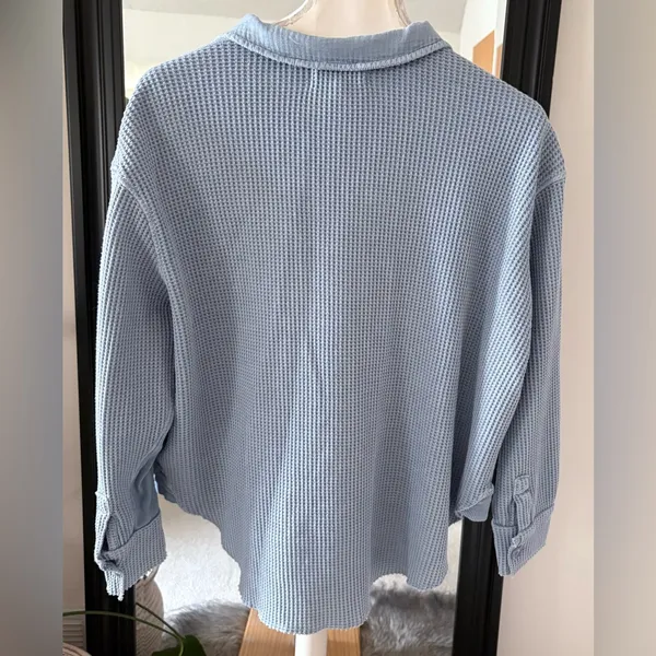 DEAR JOHN Blue Long Sleeve Thermal Shirt - Image 2