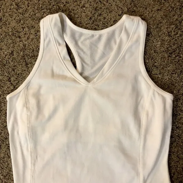 Racerback Tank Top Womens M (8/10) Used White Casual - Image 10