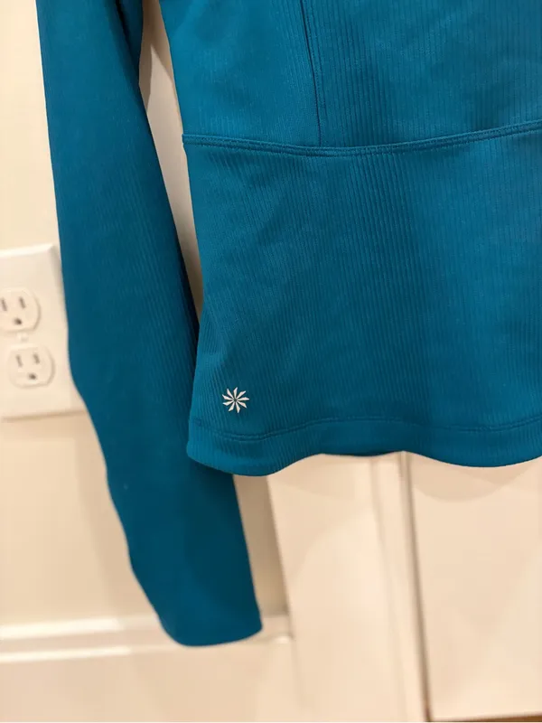 Athleta Salutation Ribbed Zip Up Size Small - Image 5