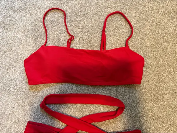 Zaful Red Strappy Bikini Set - Image 3