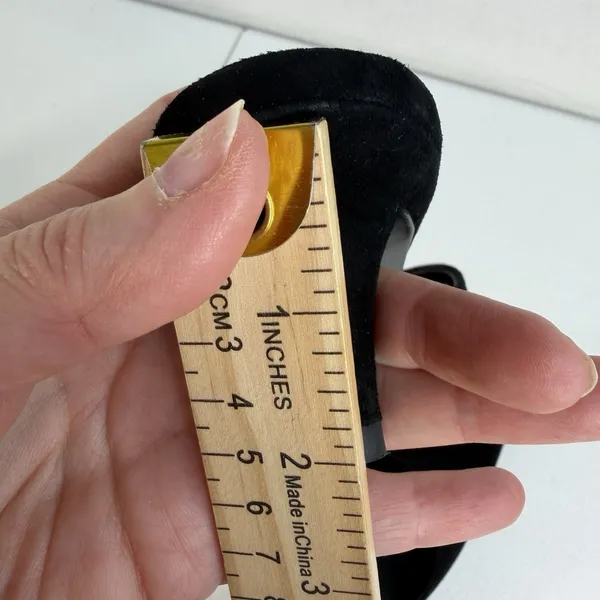 Tony Bianco 7.5 Zubi Black Kitten Heel Square Toe Mule‎ Suede Leather Minimalist - Image 10