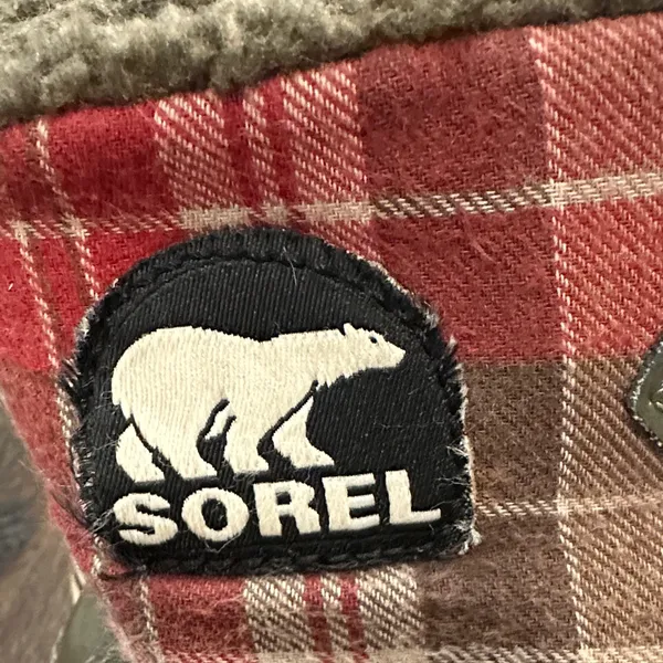 Sorel Women's Red Plaid and Olive Lace Up Boots - Image 8