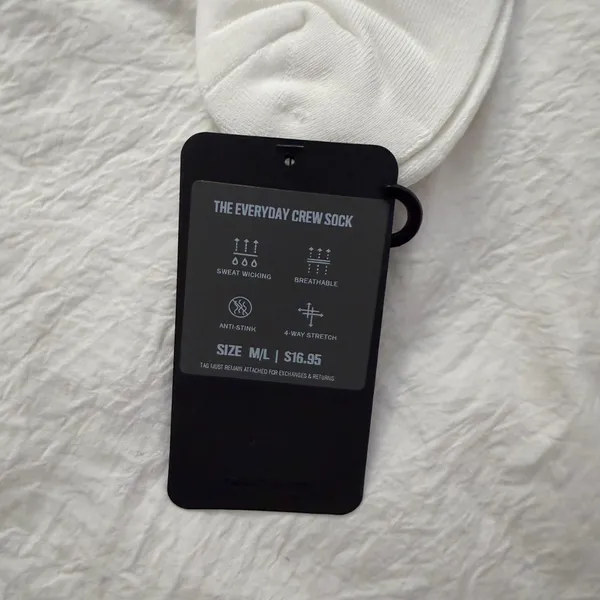 Fabletics everyday crew socks white - Image 2